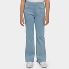 Girls' Light Blue Regular Fit Stretchable Jeans, Light Blue, small
