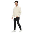 Men's White Regular Fit Casual Shirt, ऑफ व्हाइट, small