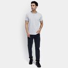 Men's Henley Half Sleeves T-Shirt, Light Grey, small image number null