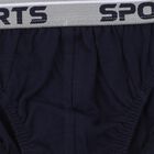 Boys' Dark Navy Cotton Regular Fit Briefs, नेवी ब्लू, small image number null