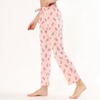 Women's Light Grey Relaxed Fit Cotton Blend Pyjama, हल्का गुलाबी, small