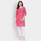 Ladies' Kurta , रानी (फ्यूशिया), small image number null