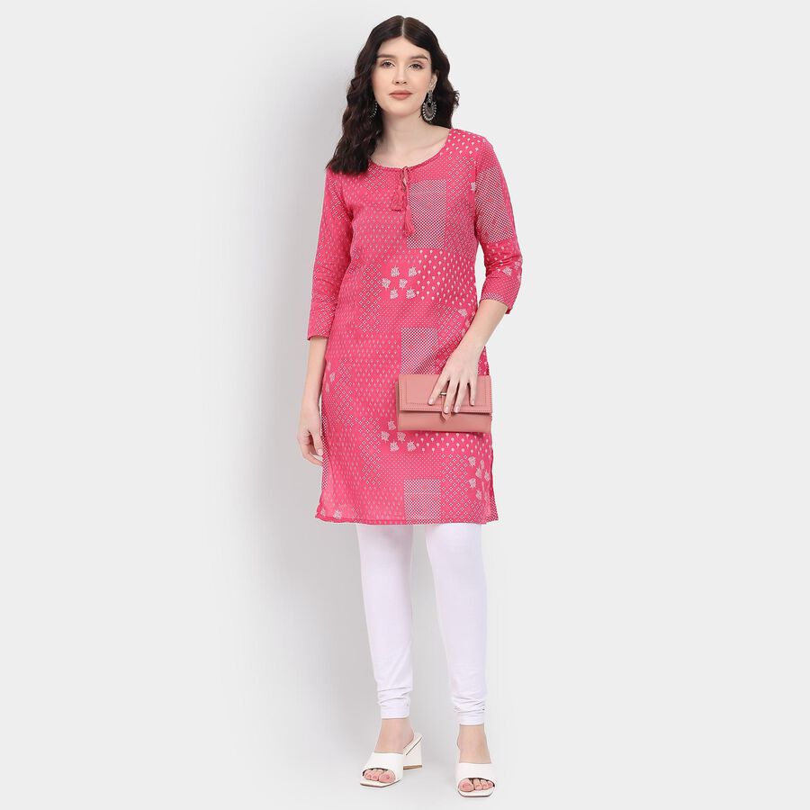 Ladies' Kurta , रानी (फ्यूशिया), large image number null