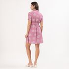 Women's Black Sleeveless Midi Dress, Pink, small