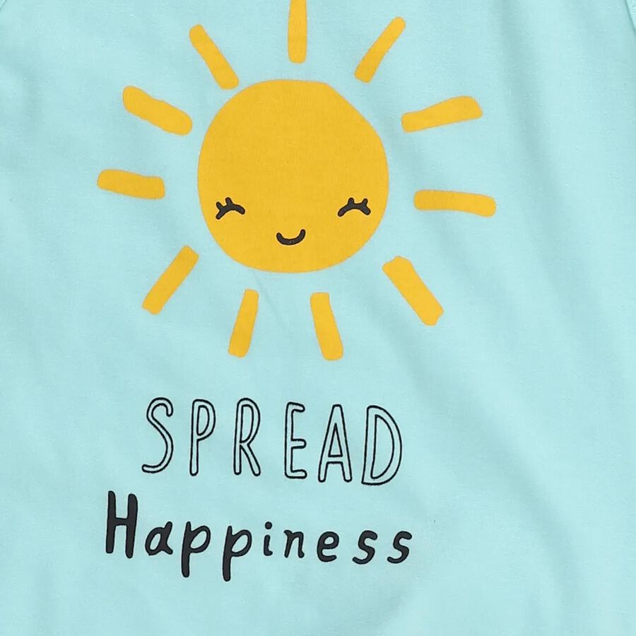 Infants' 100% Cotton Short Set, एक्वा, large image number null