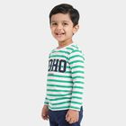 Boys Green Crew Neck Regular Boys T-Shirt, Light Green, small
