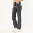 Women's Faded Black Straight Fit Jeans, Dark Grey, small image number null
