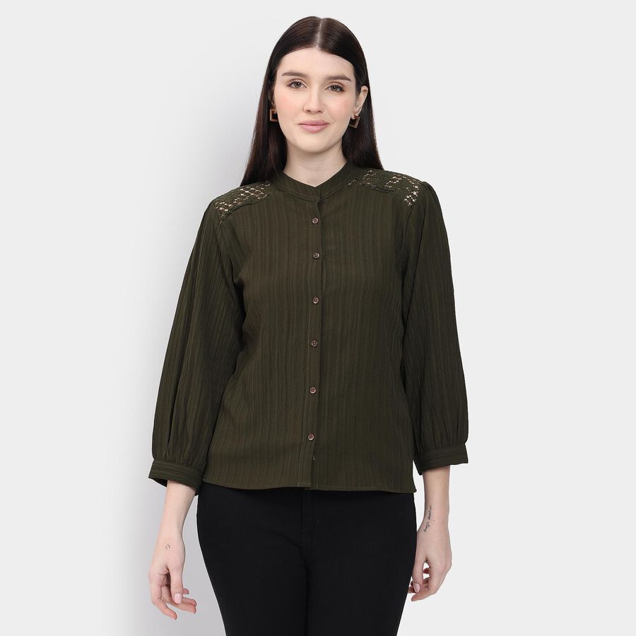 Ladies' Shirt , Olive, large