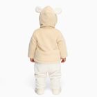 Infants Beige and White Bear Ear Hoodie Hipster Set, गहरा पीला, small image number null
