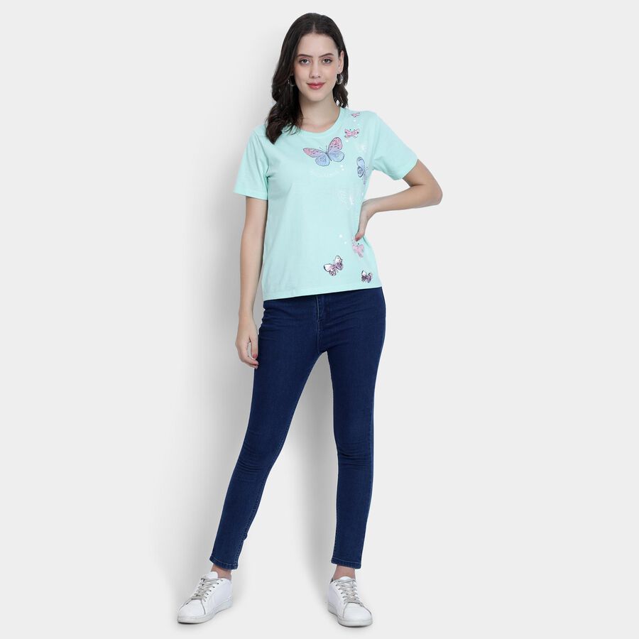 Ladies' Round Neck T-Shirt , Light Green, large image number null