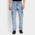Men's 100% Cotton Jeans, Light Blue, small image number null
