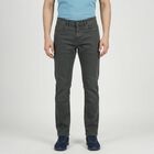 Men's Grey Slim Fit Solid Jeans, Light Grey, small