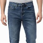 Men's Navy Blue Slim Fit Stretchable Jeans, Dark Blue, small