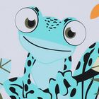 Boys' White Cotton Round Neck Cartoon Print Baba Suit, White, small