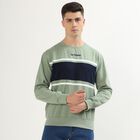 Men's Light Sage Green Crew Neck Casual Sweatshirt, हल्का हरा, small image number null