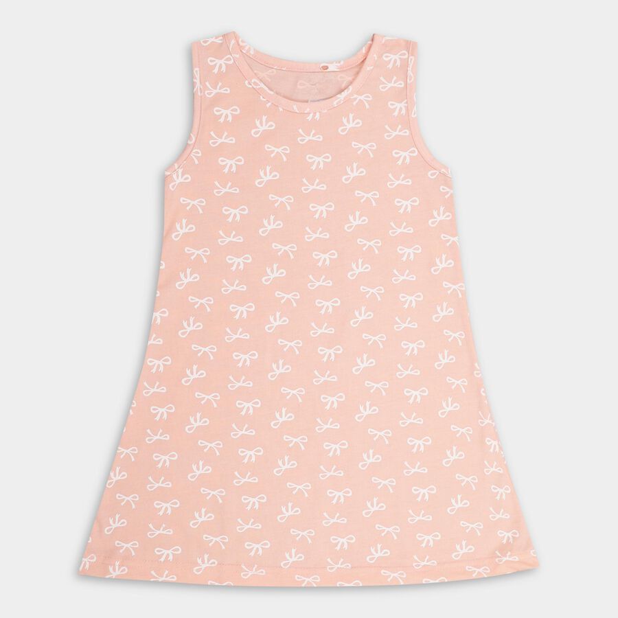 Girls' Frock, Peach, large