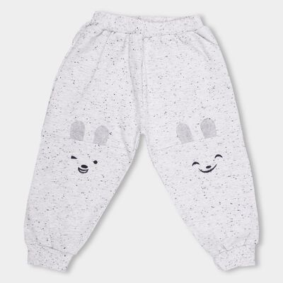 Infants' Light Speckled Grey Rib Waist Pyjama