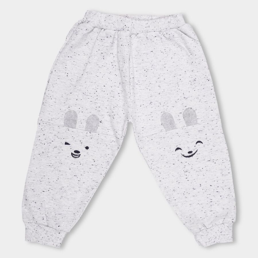 Infants' Light Speckled Grey Rib Waist Pyjama, मिश्रित हल्का ग्रे, large image number null