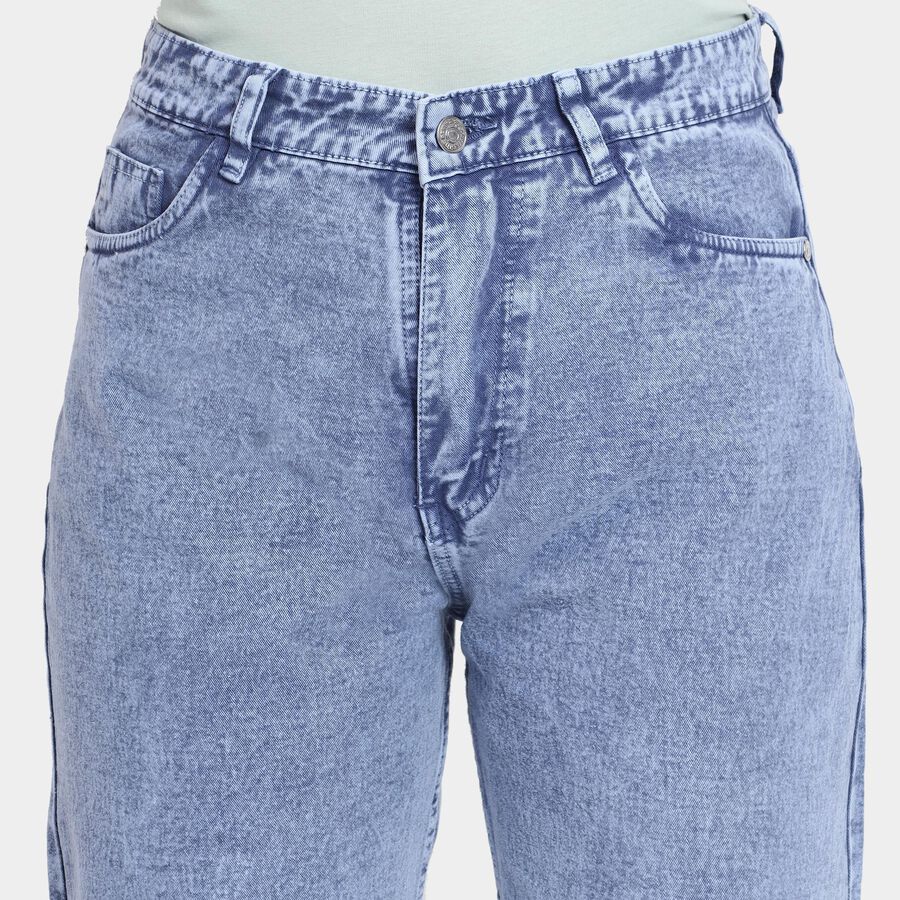 Ladies' 100% Cotton Jeans , Mid Blue, large image number null