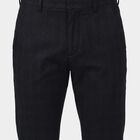 Men's Navy Blue Slim Fit Flat-Front Casual Trousers, Navy Blue, small