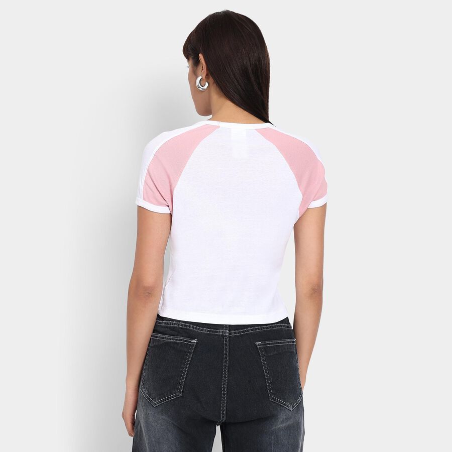 Ladies' 100% Cotton Crop  Top, Pink, large image number null