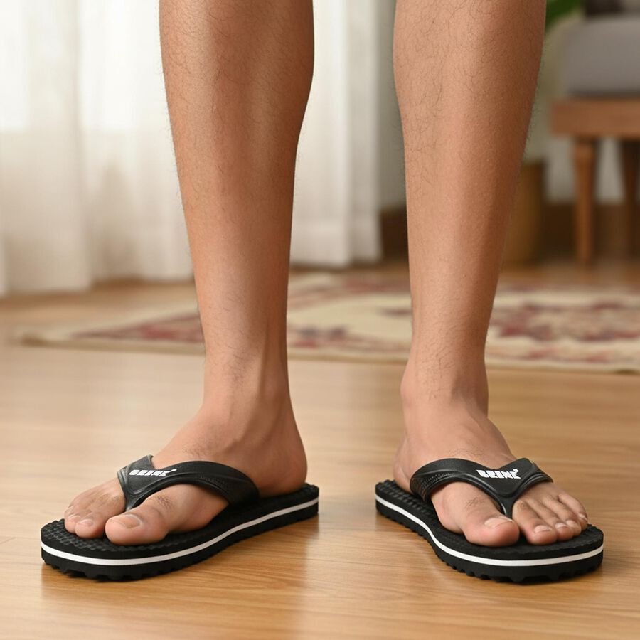 Men's Olive Slip-On Flip-Flops, Olive, large
