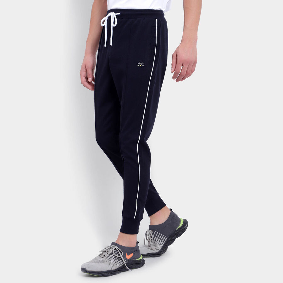 Cut & Sew Track Pants, Navy Blue, large image number null
