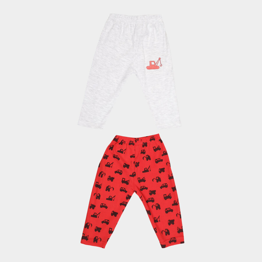 Infants Cotton Printed Pyjama, Red, large image number null