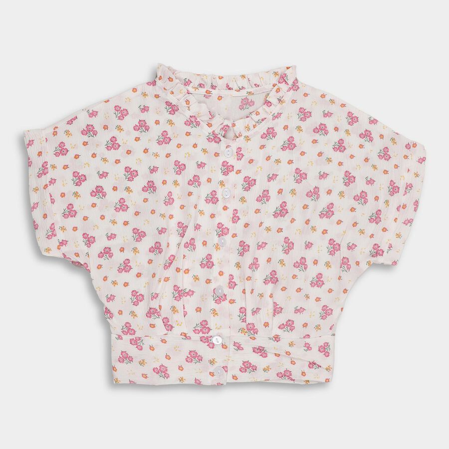 Girls' Blouse, Off White, large