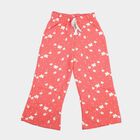 Girls' Coral Straight Fit Butterfly Printed Pyjama, मूँगा (कोरल), small