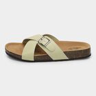 Women's Muted Sage Green Buckle Strap Casual Sandals, Green, small image number null