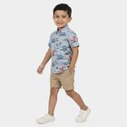 Boys' Light Blue Cotton Regular Fit Casual Shirt, हल्का नीला, small