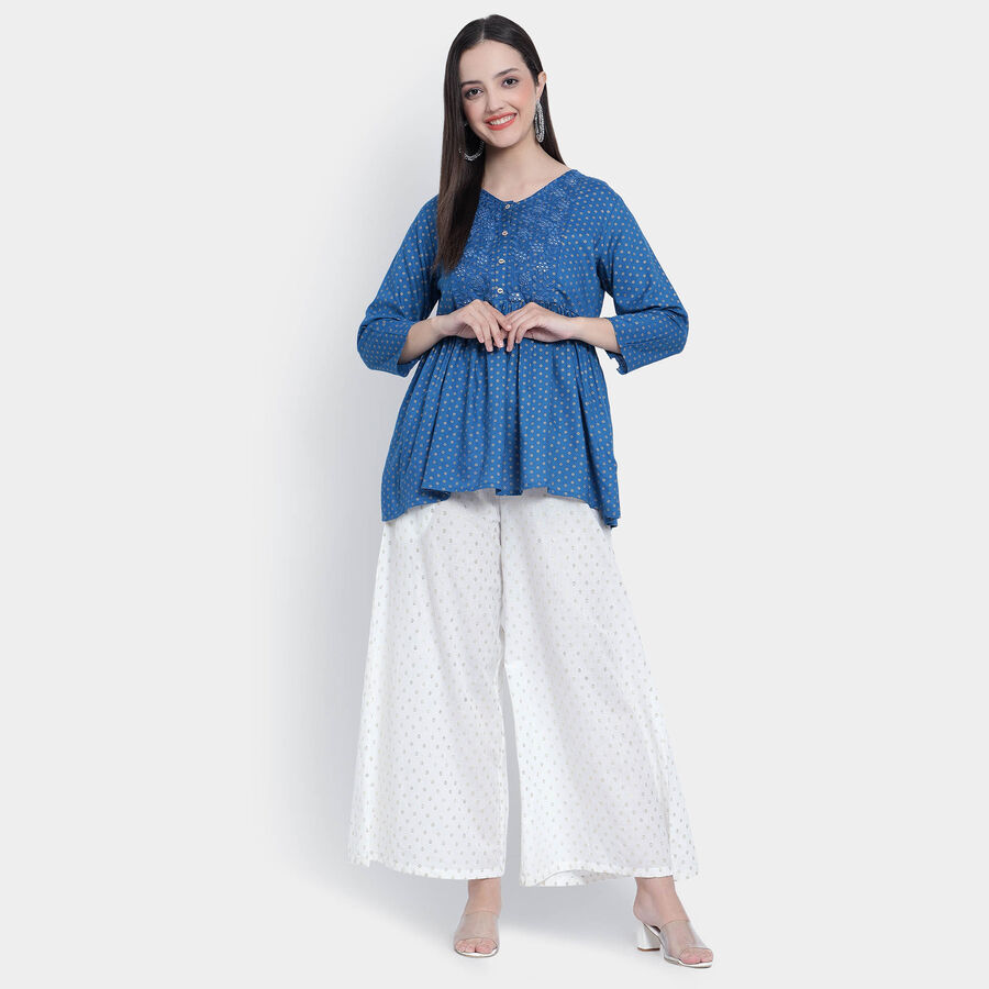 Printed Palazzo, Off White, large image number null