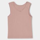 Girls' 100% Cotton Vest, पीच, small image number null