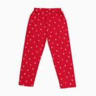 Girls' Bright Red Butterfly Printed Cotton Blend Pyjama, रानी (फ्यूशिया), small image number null