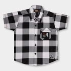 Boys' 100% Cotton Casual Shirt , काला, small image number null