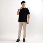 Men's Slim Fit Casual Trousers, Beige, small image number null