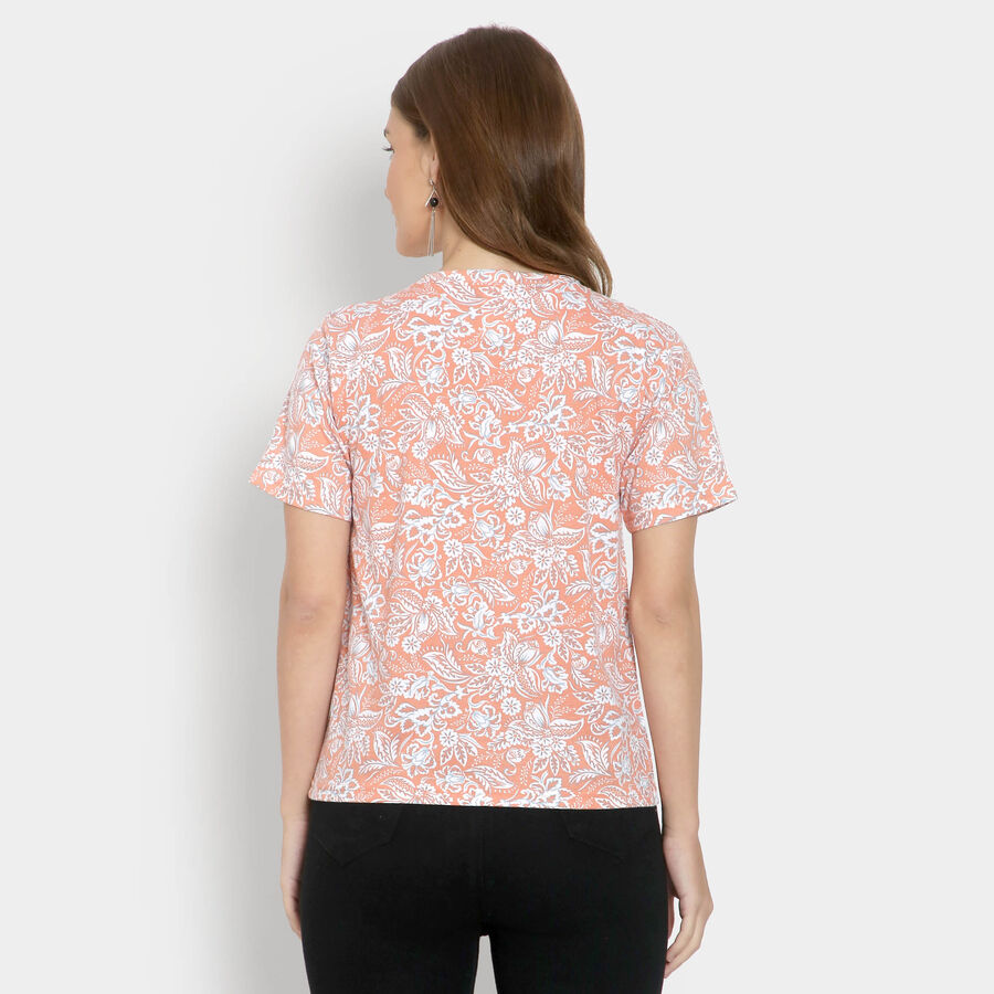 Round Neck T-Shirt, Coral, large image number null
