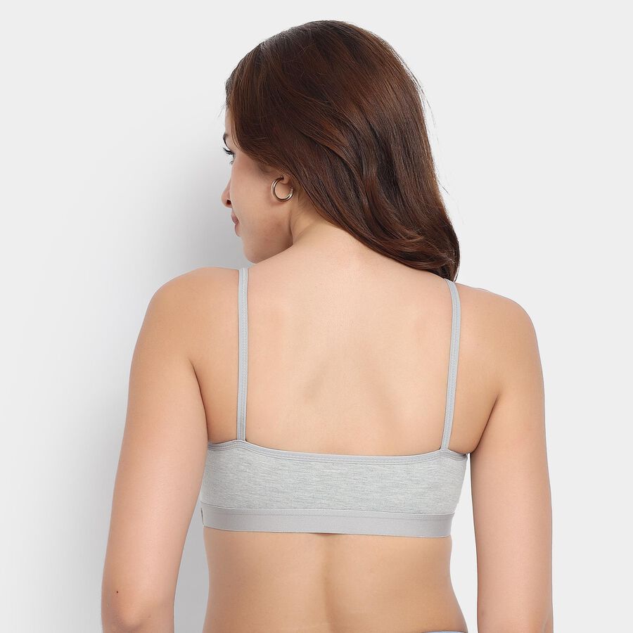 Ladies' Bra, Melange Light Grey, large image number null