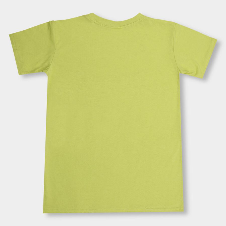 Boys' Half Sleeves T-Shirt, Light Green, large image number null