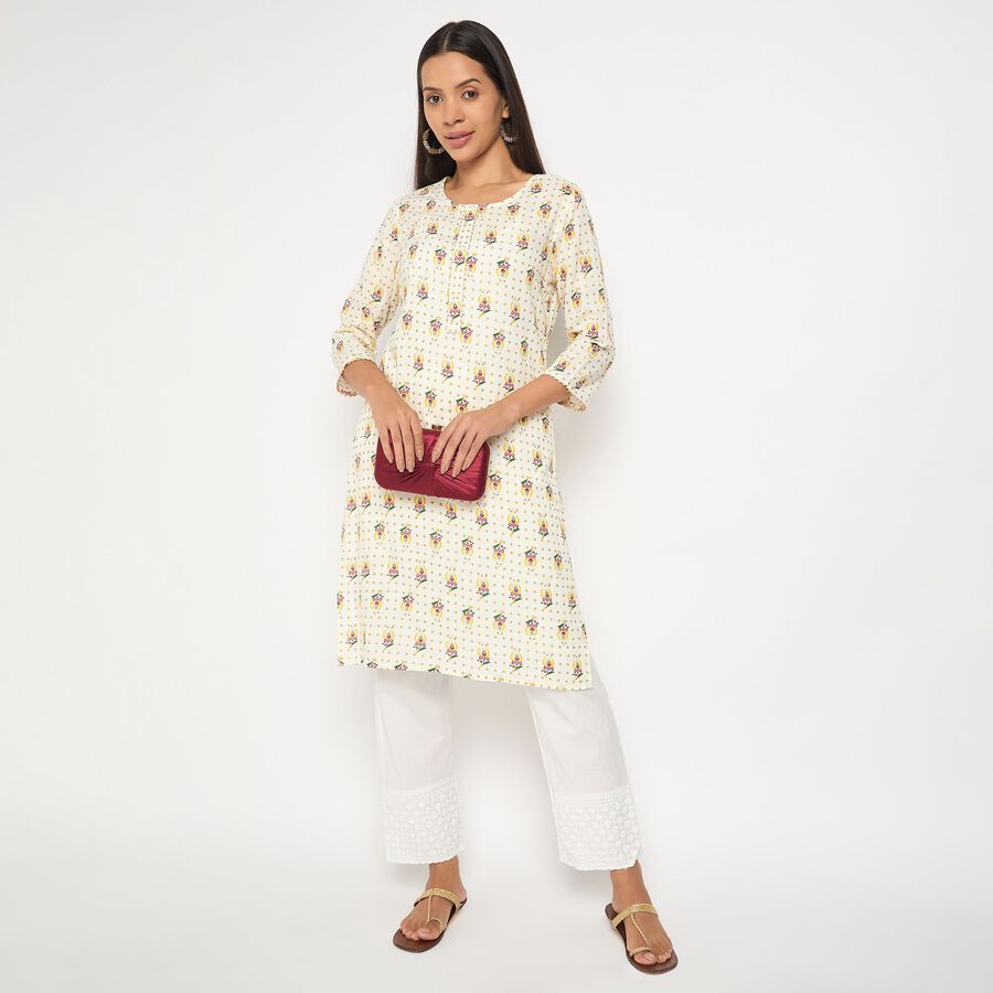 Ladies' Kurta, Off White, large image number null