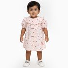 Infants Light Pink Cotton Half Sleeve Round Casual Shirt, Light Pink, small