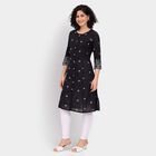 Ladies' 100% Cotton Kurta, काला, small image number null