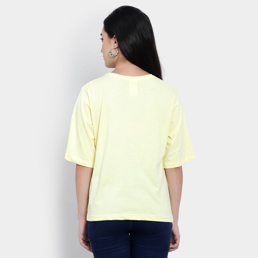 Round Neck T-Shirt, Mustard, large image number null