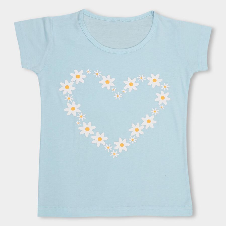 Girls' T-Shirt , एक्वा, large image number null