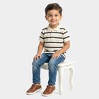 Boys' Off White Polo Neck Polo Boys T-Shirt, ऑफ व्हाइट, small