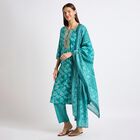 Ladies' Ethnic Set , टील ब्लू, small image number null