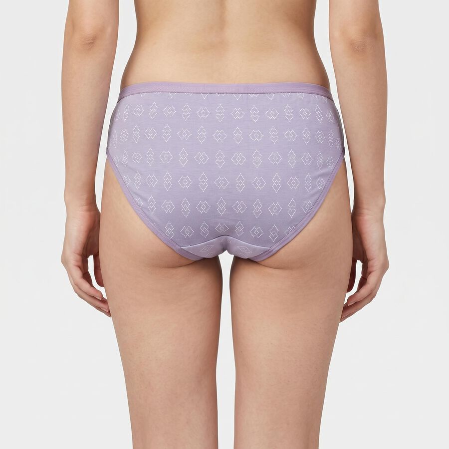 Women's Lavender Regular Fit Printed Panty, Lilac, large
