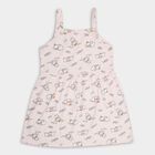 Infant Girls' 100% Cotton Frock, हल्का गुलाबी, small image number null