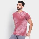 Men's 100% Cotton Round Neck Half Sleeves T-Shirt, Light Pink, small
